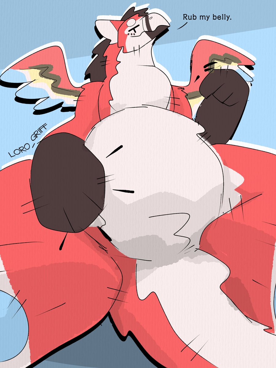 My boi is asking for belly rubs, but any rubs are appreciated!