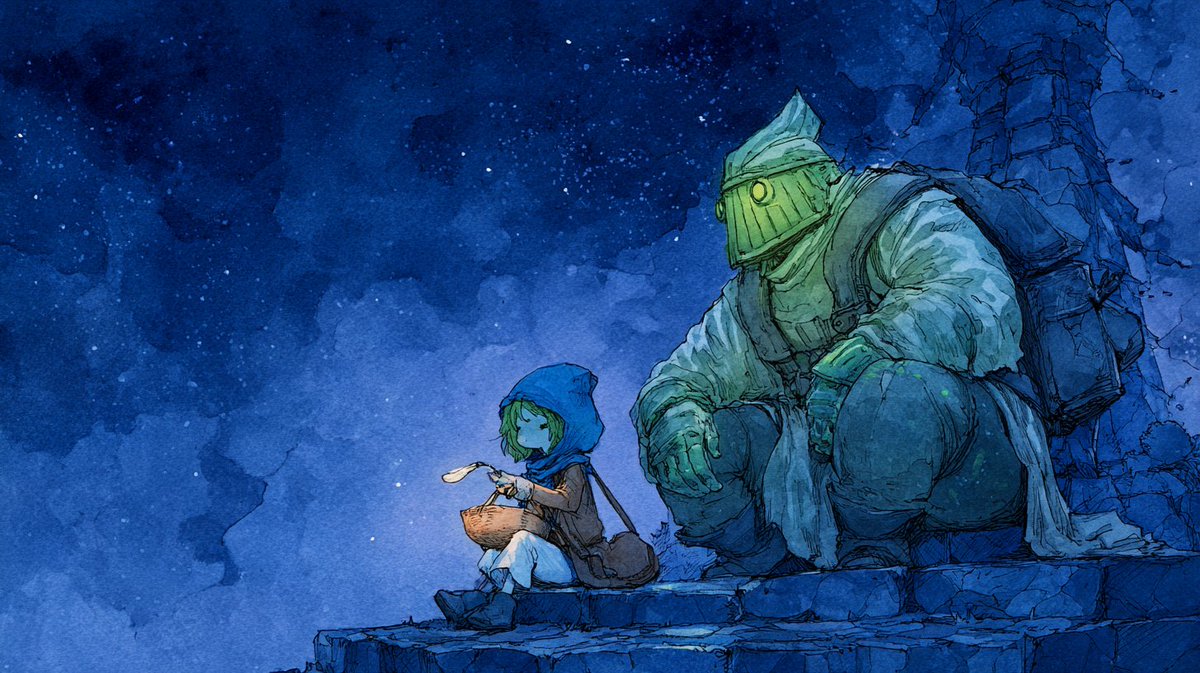 sayrurodo's tweet image. これからの旅の記録、どっちの絵の雰囲気がいいかな＞＜？アンケートよろしくだね
①水彩画風イラスト
②絵本みたいなイラスト

#AION #たるのあおい旅 #アンケート