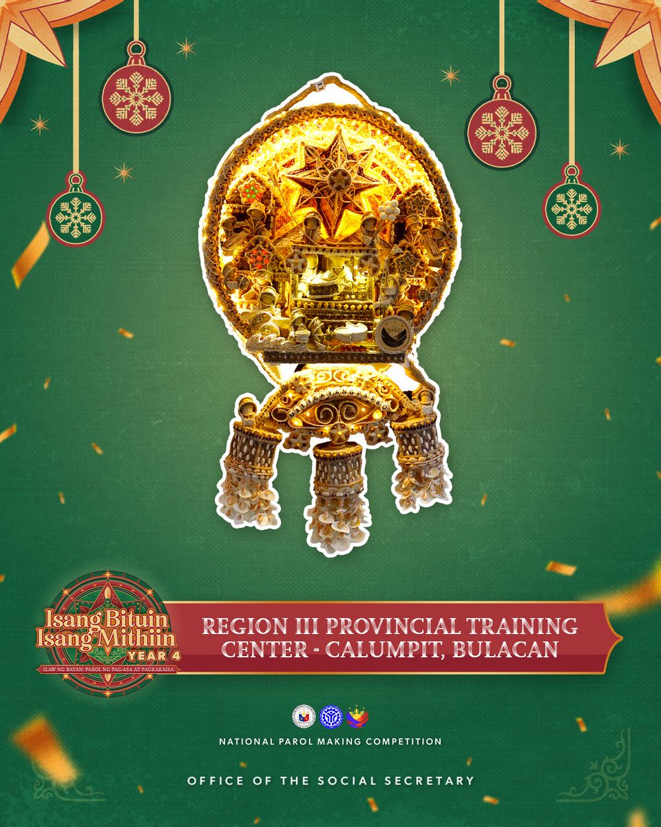PIADesk's tweet image. The Grand Winner of the ‘Isang Bituin, Isang Mithiin’ National Parol-Making Competition Year 4.  This year, a total of 133 parols or Christmas lantern entries were received from Technical Education and Skills Development Authority (TESDA) Training Institutes nationwide.
