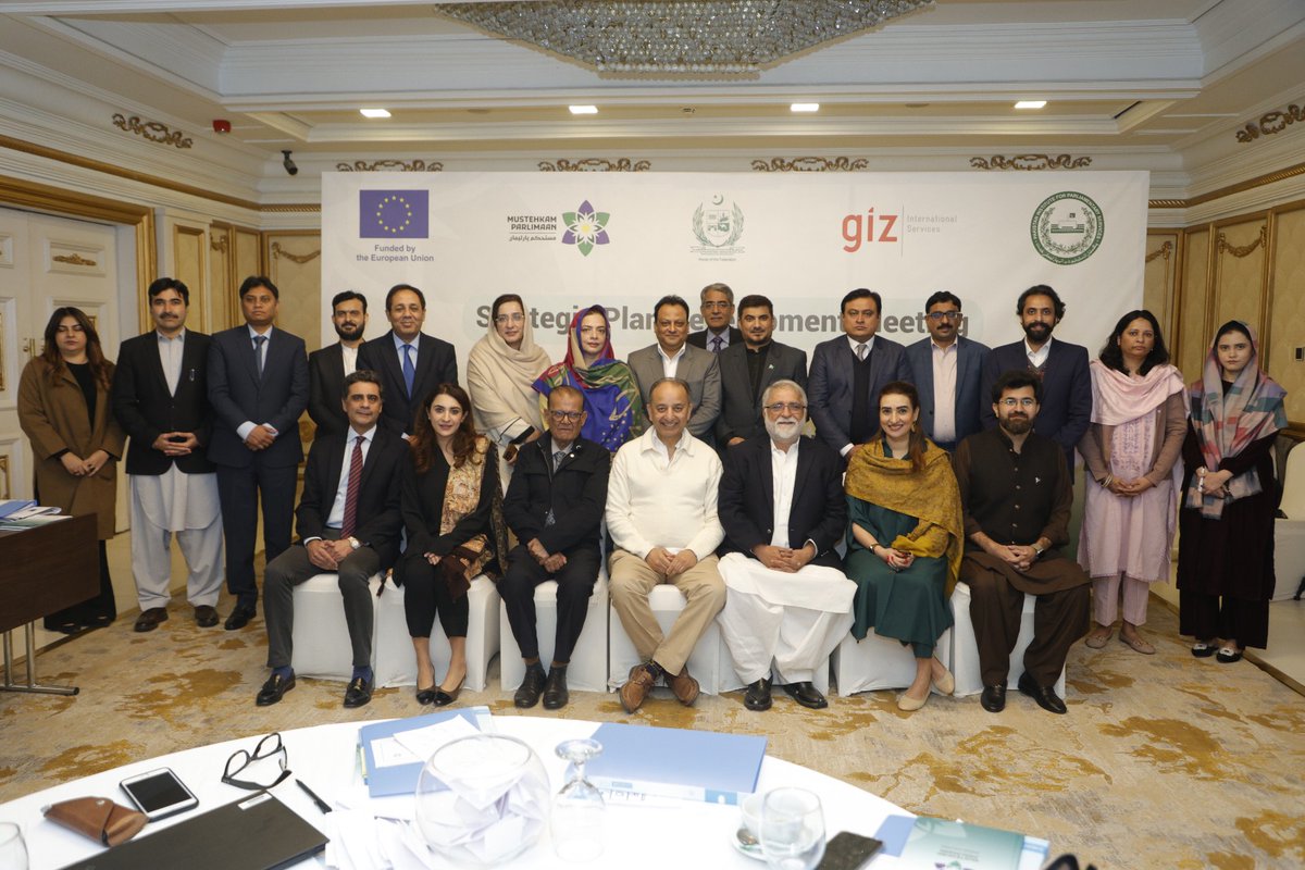 PIPS_GOV's tweet image. PIPS in collaboration with the Mustehkam Parlimaan an EU-Funded Project, organized a Strategic Planning meeting with the *Strategic Planning Oversight Committee* from 21st to 22nd November, 2025 for the Honourable Members of Senate of Pakistan at PC Bhurban, Murree.
