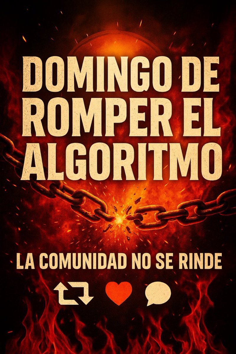 DanielC021vet's tweet image. 🔥 DOMINGO DE ROMPER EL ALGORITMO 🔥
Veo muchas cuentas desanimadas porque el algoritmo los bloquea, les quita seguidores y los censura.

❓¿Nos vamos a quedar quietos?
❌ ¿Vamos a rendirnos?

La respuesta es clara: NO.
Hoy la comunidad se levanta.

❤️ Dale like para encender la…