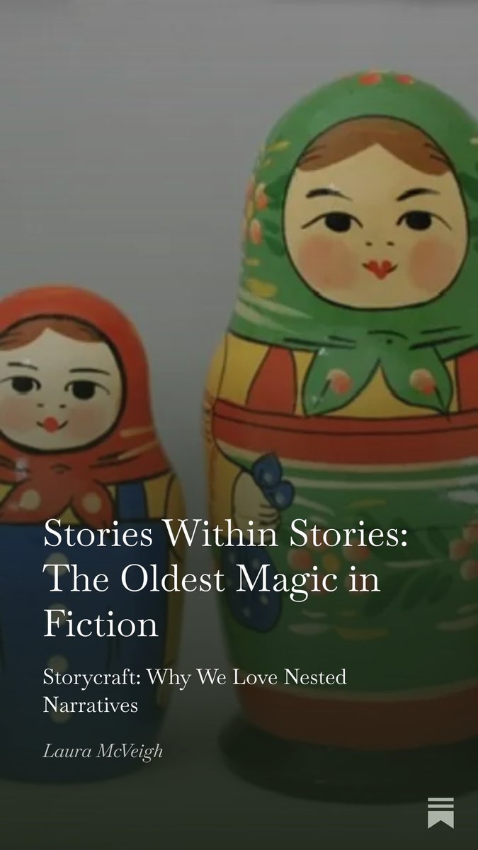 lcmcveigh's tweet image. Today’s Storycraft looks at stories within stories - the oldest magic in fiction. shorturl.at/YIWzD #amwriting #FictionLovers #WritingCommunity #amreading