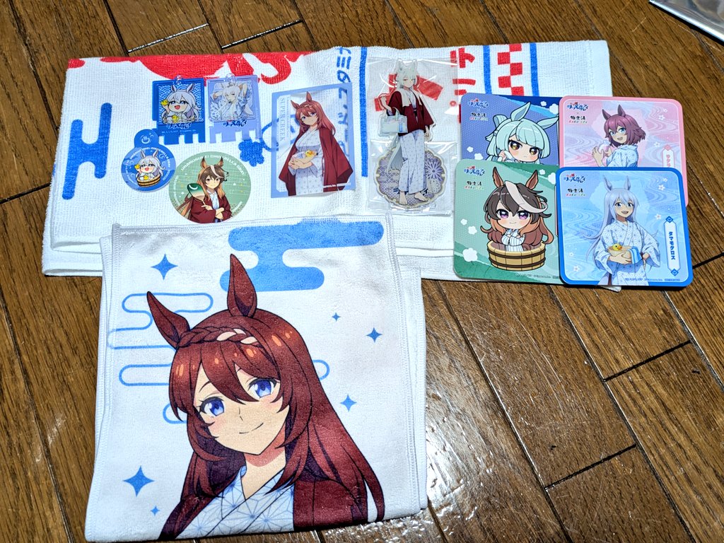 ウマ娘 極楽湯 シンデレラグレイ マフラータオル オグリキャップ