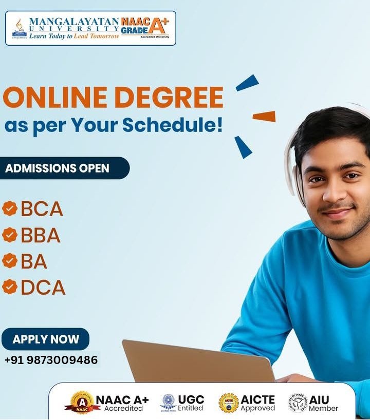 FoundationMimt's tweet image. Level up your future with NAAC A + Mangalayatan University&apos;s Online UG programs.

✅Online BBA| BBA Plus 
✅Online BCA| BCA Plus 
✅Online BA 
✅Online DCA 

Apply now 9873009486