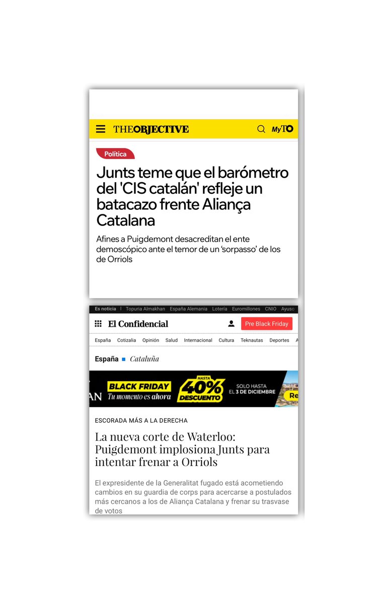 Tota l’espanyolada comparteix el mateix desig: que Aliança es mengi a Junts i per fi es puguin treure de sobre el president <a href="/KRLS/">krls.eth / Carles Puigdemont</a>, l’enemic N1 que els ha donat i els dóna autèntics maldecaps. I per matar Puigdemont projectaran totes les enquestes i totes les pors que facin falta.