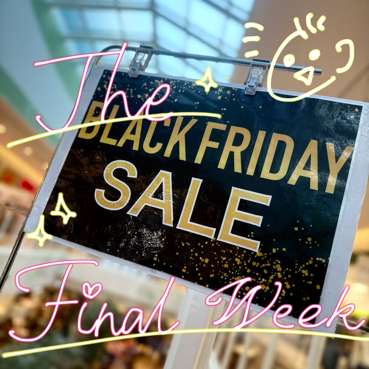 ALTHORP_KM's tweet photo. エッホエッホ♪
『BLACK FRIDAY SALE』が
あと残り1週間って
伝っえっなきゃ！

 # ALTHORP
#木の葉モール橋本
 #BLACKFRIDAY https://t.co/pX2udoYKGT