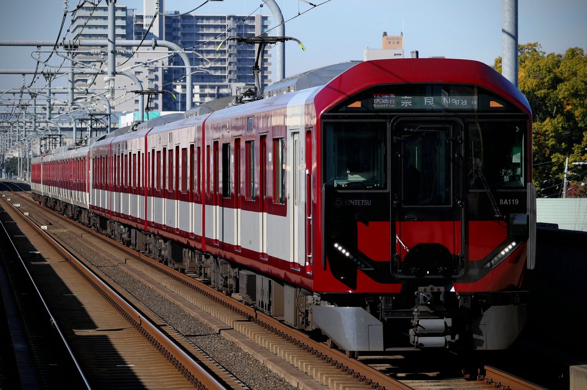 akebono83go's tweet image. A3935
快速急行近鉄奈良行き
8A系8A19+8800系FL04+1252系VE52
8A系+丸顔+角屋根と言う面白い編成でした（笑）