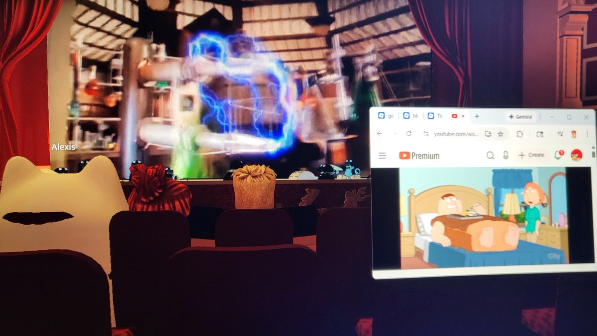 SweetumsMuppet's tweet image. Muppet Vision 3D on Roblox boring as hell so I put on family guy @invessible
