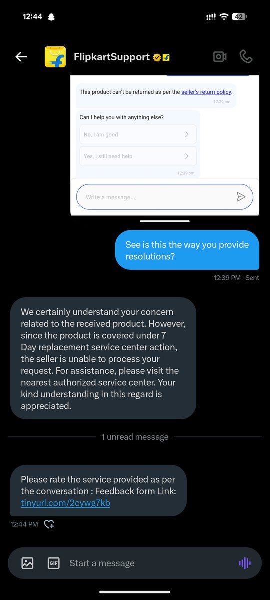 Shanu1326's tweet image. The way flipkart provides services, astonished with the way you replied. @Flipkart is a real scammer, still I'm unable to contact any of your executives. Why such a poor after sale support? #FlipkartFail #FlipkartScam @service_fc