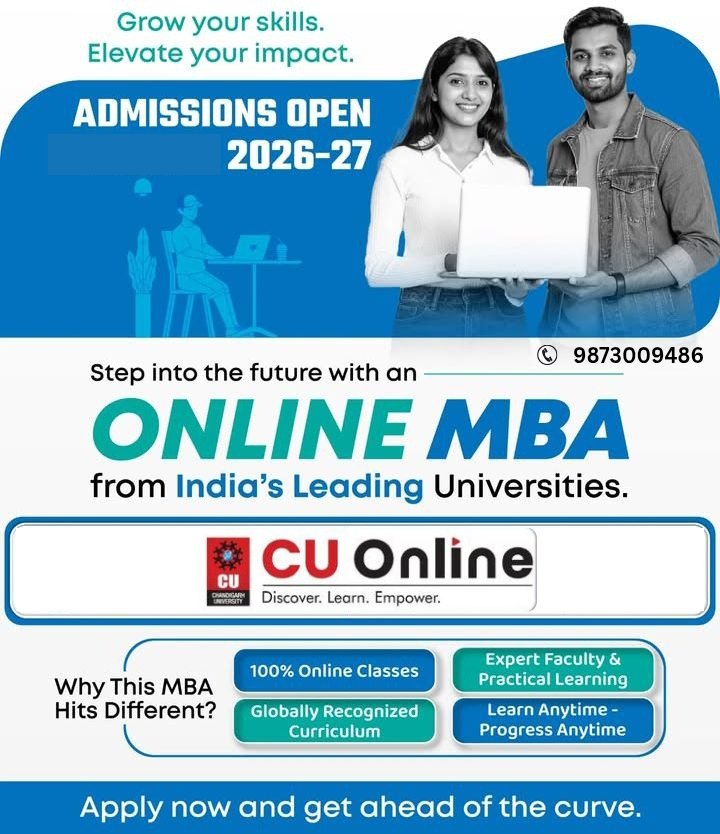 FoundationMimt's tweet image. Level up your career without hitting pause. India&apos;s top universities are now just a click away. 
CU Online Programs. Infinite Possibilities! 

Whether you&apos;re chasing leadership, looking to switch lanes, or just done setting for mediocre growth, an Online MBA is your bridge to the