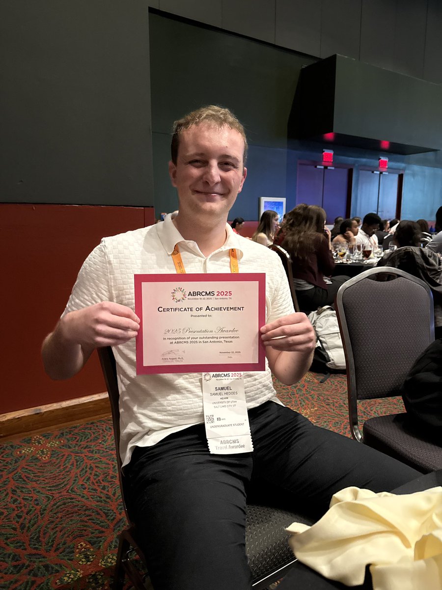 JackiePNguyen's tweet image. So incredibly proud of my undergrad for 
✅ Attending his first conference 
✅ Winning a poster award 

Thanks to @ABRCMS for creating impactful opportunities for the next generation of scientists and doctors. 

Core memory unlocked!!

#ABRCMS #ABRCMS2025 #ASM #STEM