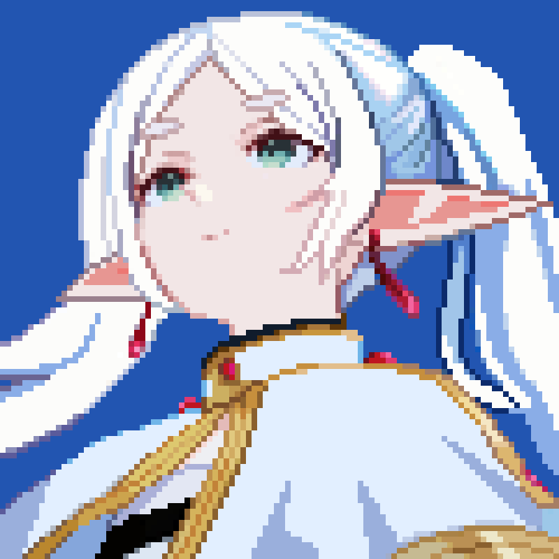EtruTinia's tweet photo. Maybe I should draw it again...?
#フリーレン #frieren #pixelart #ドット絵 https://t.co/Xh4Ov6dqrv