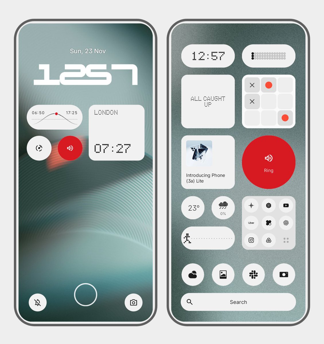 Technerd_9's tweet image. Phone (3) users, show me your NOS 4.0 home screen and lock screen setups.

Here’s mine 😄