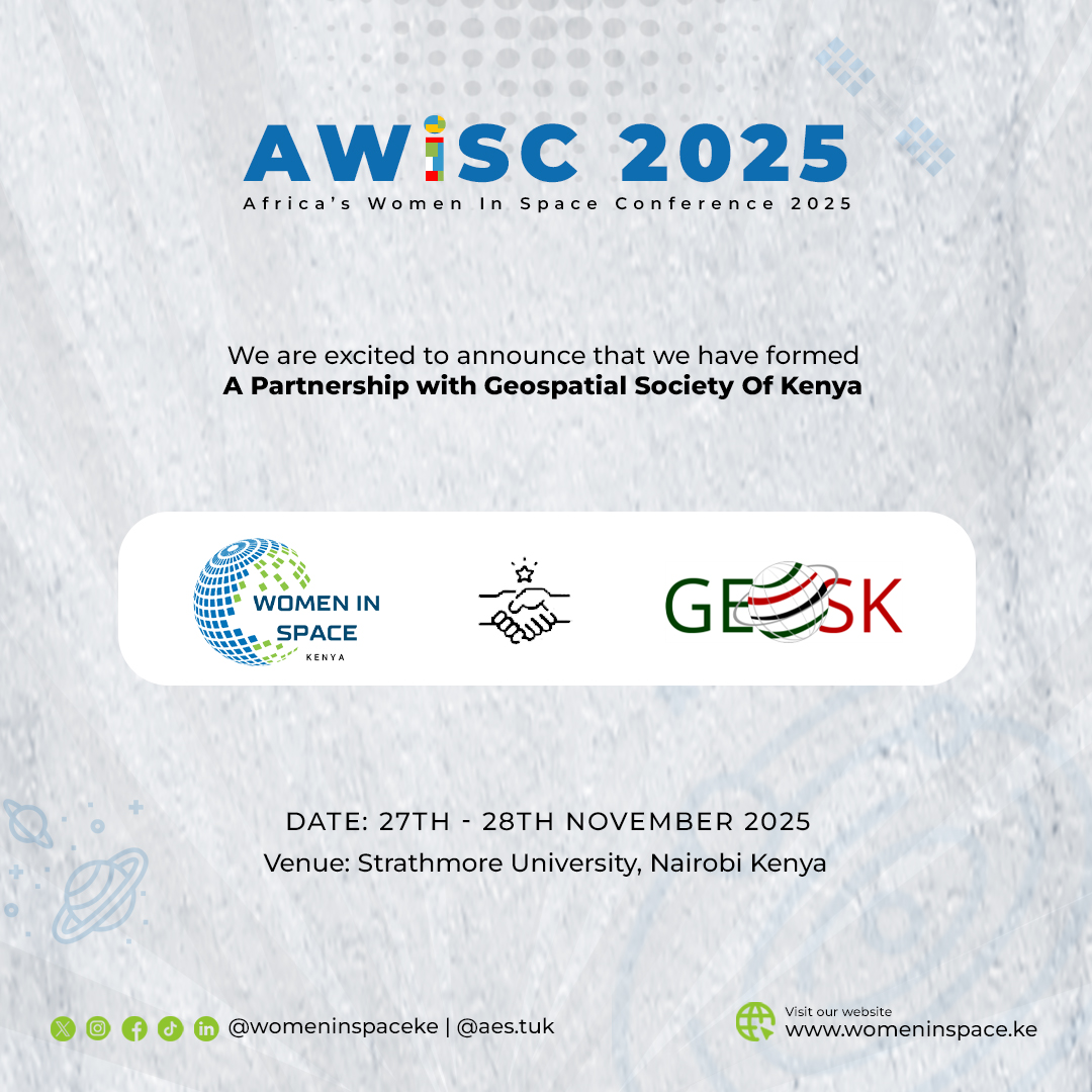 womeninspaceke's tweet photo. π€ NEW PARTNER ANNOUNCEMENT π€
Welcome GeoSK to #AWiSC2025! πβ¨
Kenya's geospatial professionals are IN THE HOUSE! π°οΈ
Advancing spatial innovation + women's leadership in space!
ONLY 4 DAYS - LIMITED BOOTHS! πͺ
Info: +254 708 508 640 https://t.co/T3YBzyqXTs https://t.co/0lmQq9QgR1