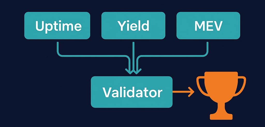 josycodes's tweet image. .@Kintsu doesn’t hand out stake by default, validators have to earn it.

Each one competes based on real performance: uptime, yield generation, MEV capture, and overall consistency.

When a validator delivers stronger results, more stake naturally flows toward them. If they fall…
