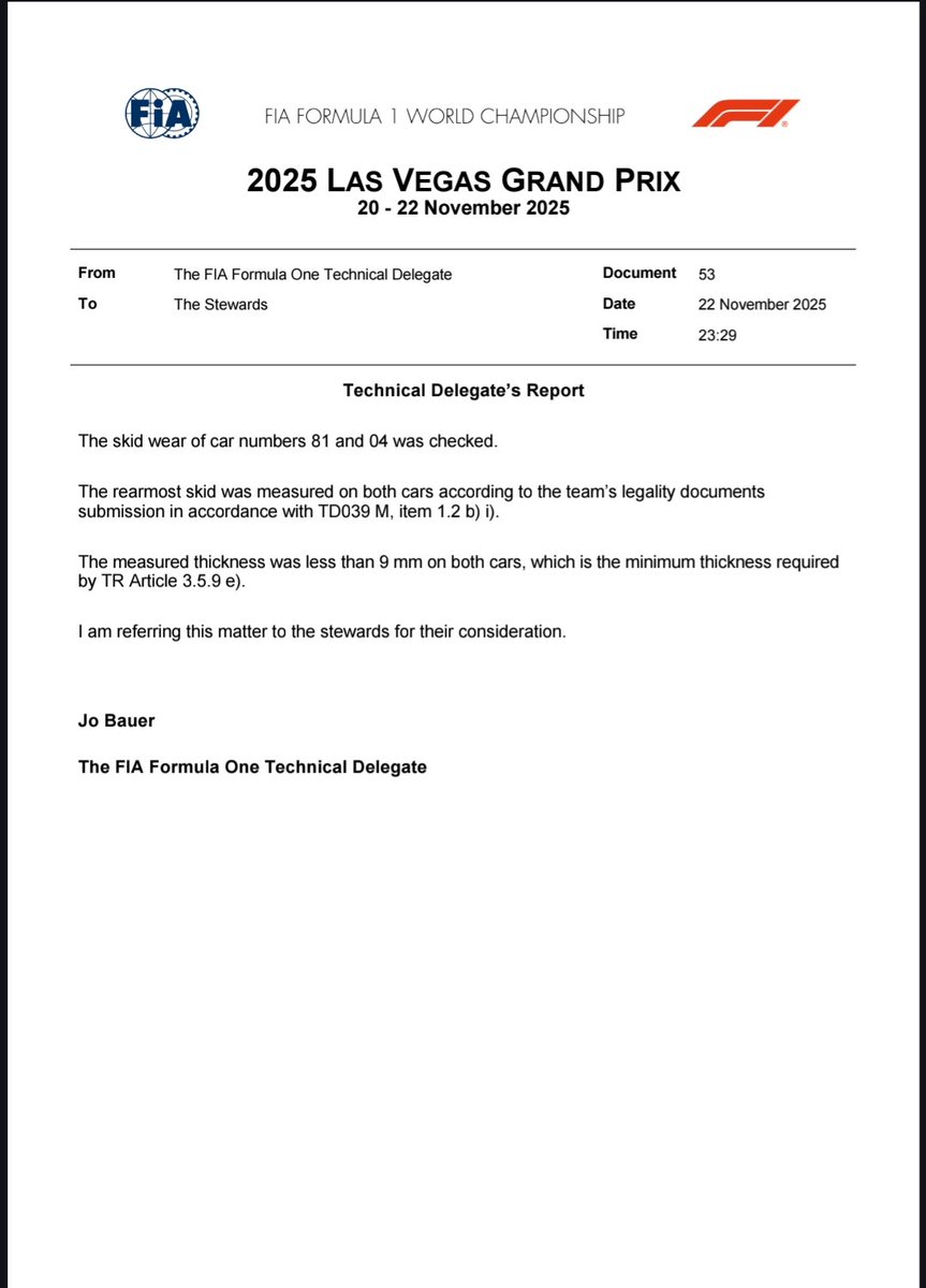 Should be a DSQ for #Norris and #Piastri #LasVegasGP