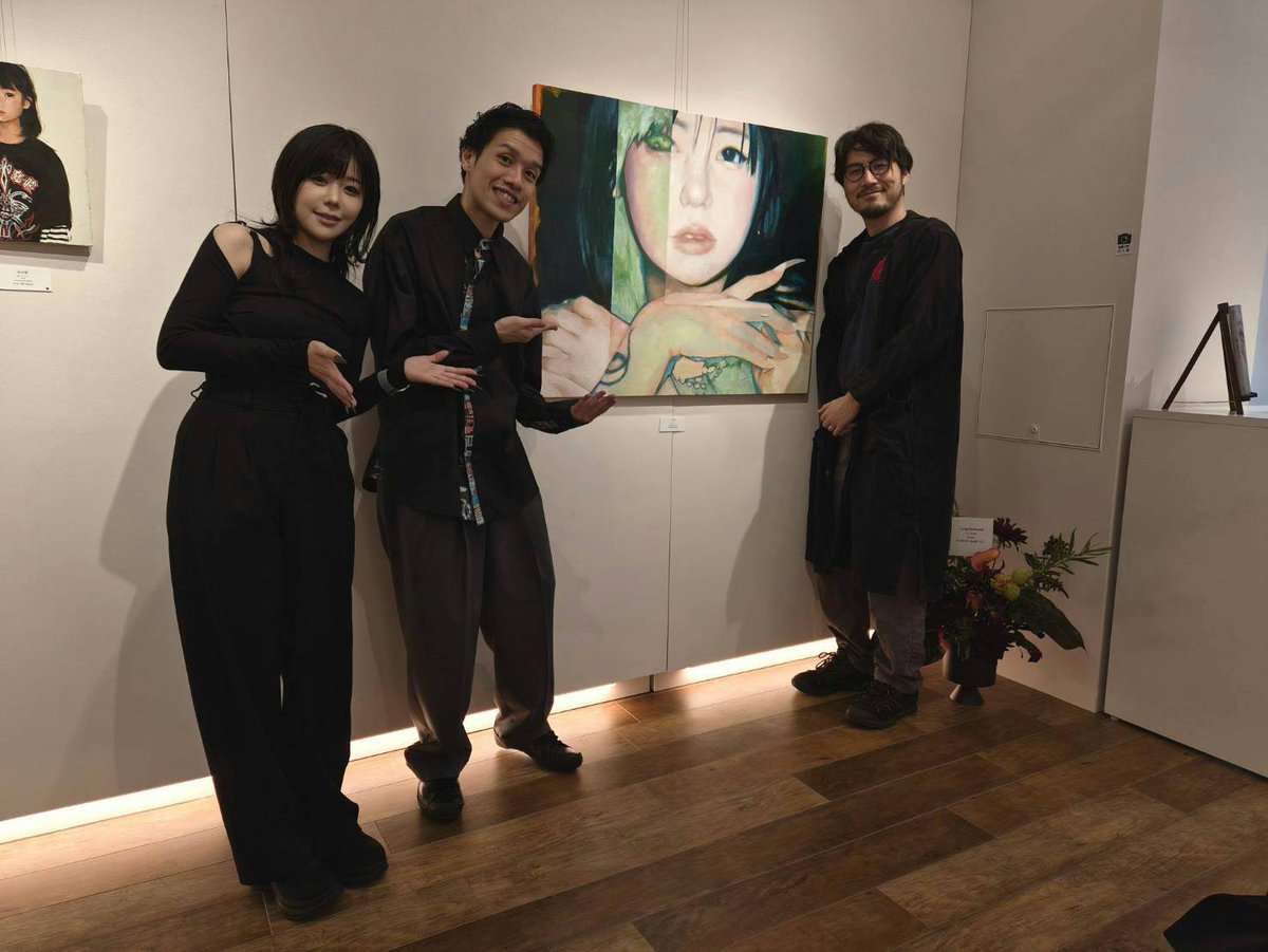 個展に堀元さんと飯田さんが来てくれました🫶
お二人の本質を射抜く炯眼に圧倒されました！！！😭🙇