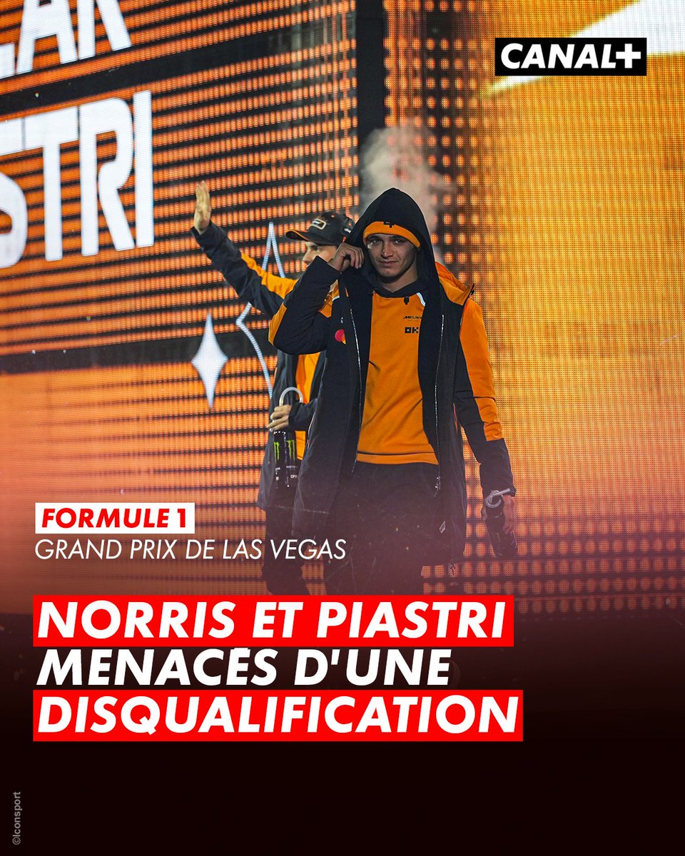 CanalplusF1's tweet image. 🚨 Les deux McLaren sous enquête à Las Vegas !
L'usure de leur plancher va être vérifiée par la FIA. En cas d'infraction, les deux pilotes risquent la disqualification 😱
La FIA indique que l'épaisseur était inférieure à 9mm. #F1 #LasVegasGP