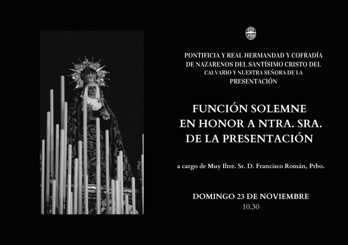 CULTOS | Función Solemne en honor a Ntra. Sra. de la Presentación.

📽️ youtube.com/live/Amvw88iZv…