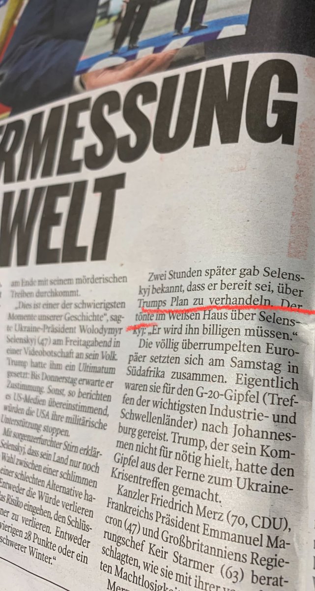 Damit man mir nicht vorwirft, immer nur mein „altes“ Blatt, die <a href="/RN_DORTMUND/">RN Dortmund</a>, auf Fehler hinzuweisen. 

Heute sind die Kolleg*innen der <a href="/BILDamSONNTAG/">BILD am SONNTAG</a> dran: 

Der Plan tönt also im Weißen Haus über Selenskyj. Wie macht ein Plan das? Personifikation ist oke („Berlin reagierte