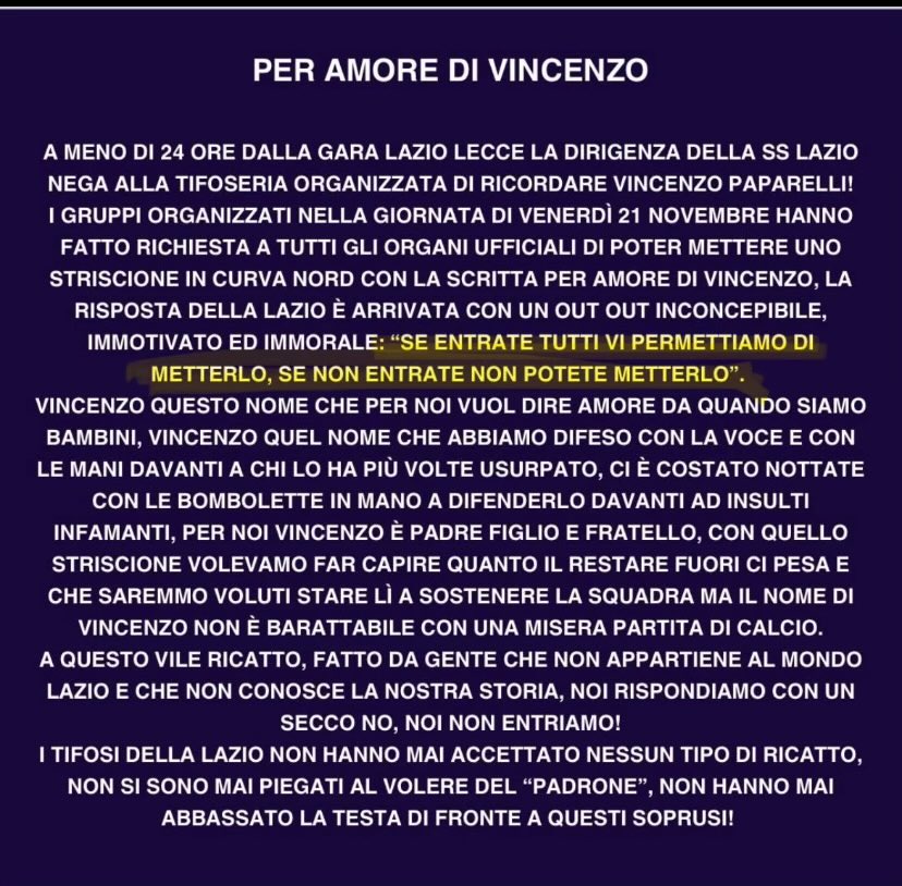 Mai piegati al ricatto, sempre fieri per ciò che rappresentiamo, tu rimani un Lurido Indegno. Un Pezzente Infame, degno rappresentante di chi oggi entra, fate schifo al cazzo