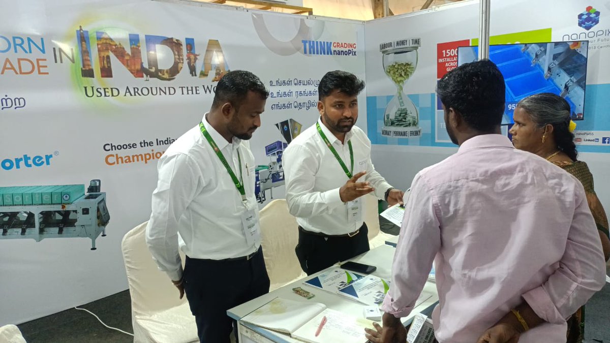 nanoPixISS's tweet photo. The 11th Cashew Tech Expo 2025 is LIVE in Panruti, Tamil Nadu! We’re thrilled to showcase AccuSorter—our flagship breakthrough in cashew grading. Visit us at Stall A-32 and see how innovation is shaping the future of cashew processing. 
#AgriInnovation #MadeInIndia #Panruti https://t.co/azb1X42NmC