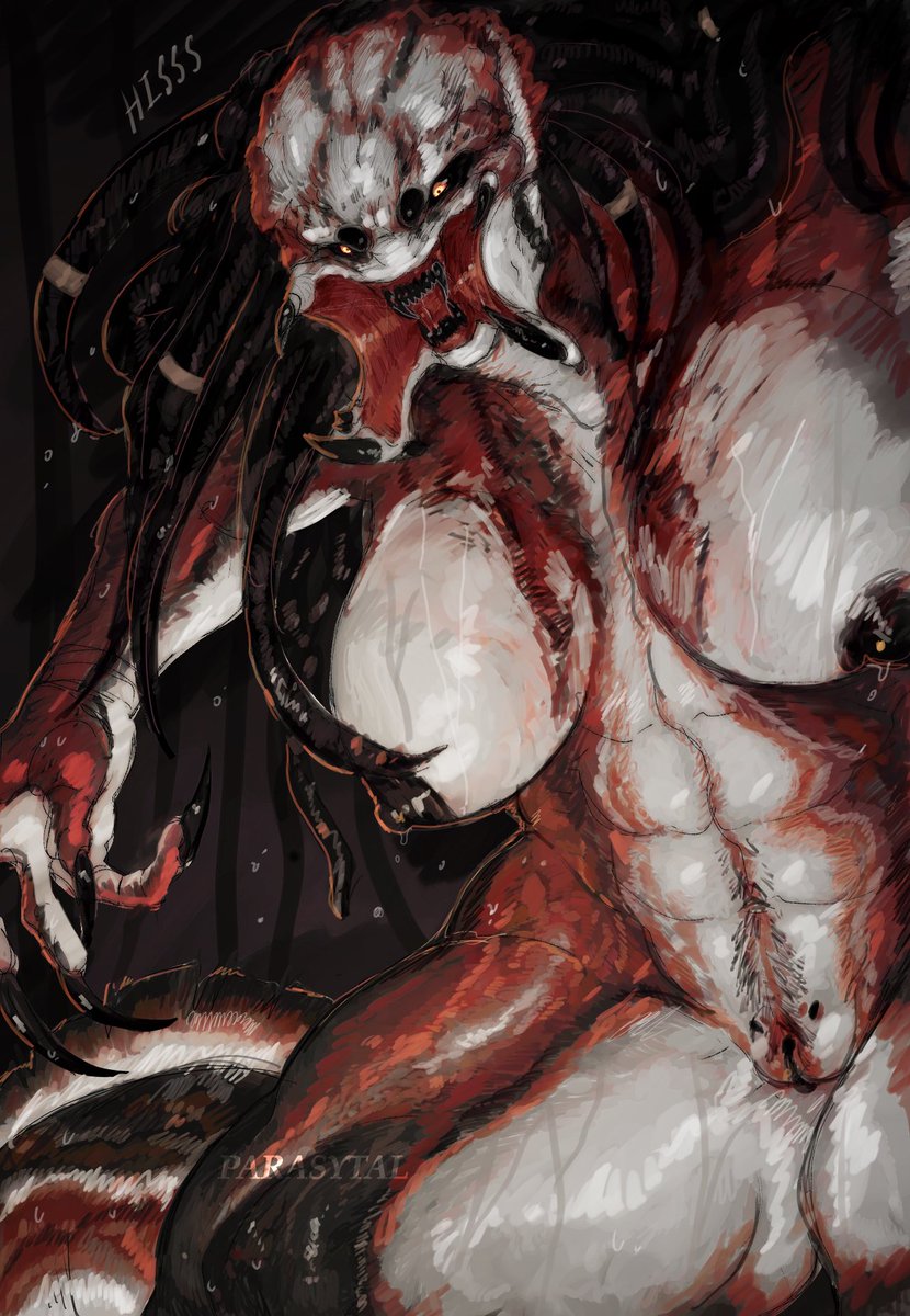 “Beware what lives within these waters,,”
-
[OC] decided to make a koi fish yautja hybrid, her name is Medusa! #yautja #YautjaOC