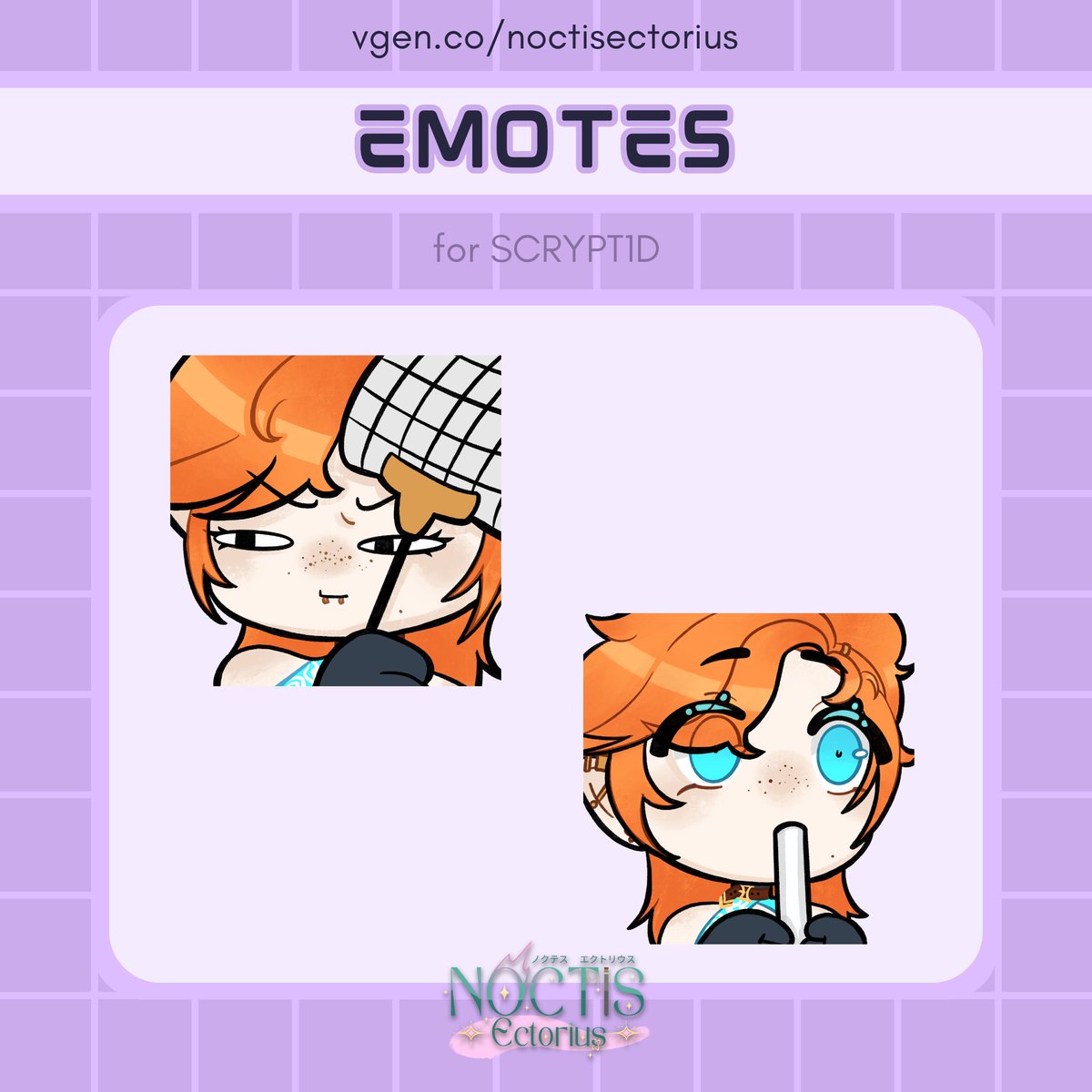 noctisectorius's tweet image. Emotes completed for @Scrypt1dVT !!

i think the fly swatter is my fave tbh