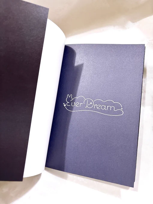 コミティア154新刊 『EverDream』 全体的にストーリーのあるイラスト本になっています。 ブックカバーがしてあります。全部手作業でつけているので折り目に多少個体差あります。 ブックカバー外すと表紙にちょっとした差分があるので読み終わったあとめくってみてください。 #COMITIA154