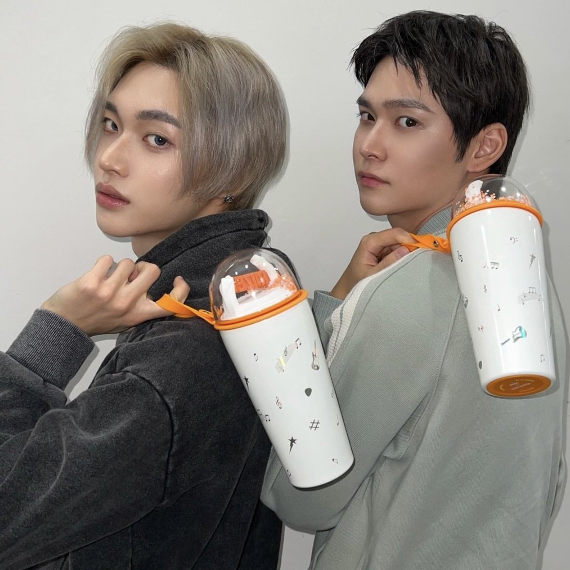 blanchmare's tweet image. My seoknen and xiaodery with orange