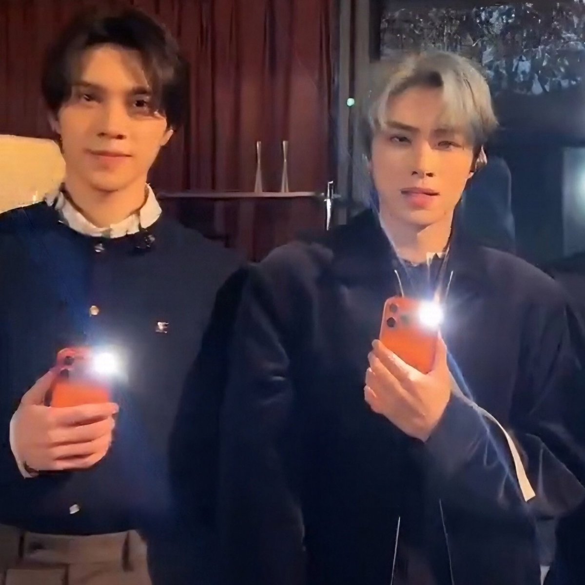 blanchmare's tweet image. My seoknen and xiaodery with orange