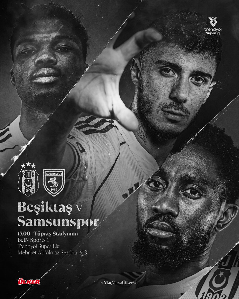 ⚫ MAÇ GÜNÜ ⚪

🆚 Samsunspor
🕔 17.00
🏆 Trendyol Süper Lig Mehmet Ali Yılmaz Sezonu 13. Hafta
🏟 Tüpraş Stadyumu
📺 beIN SPORTS 1

<a href="/Ulker/">Ülker</a> | #MaçVarsaÜlkerVar