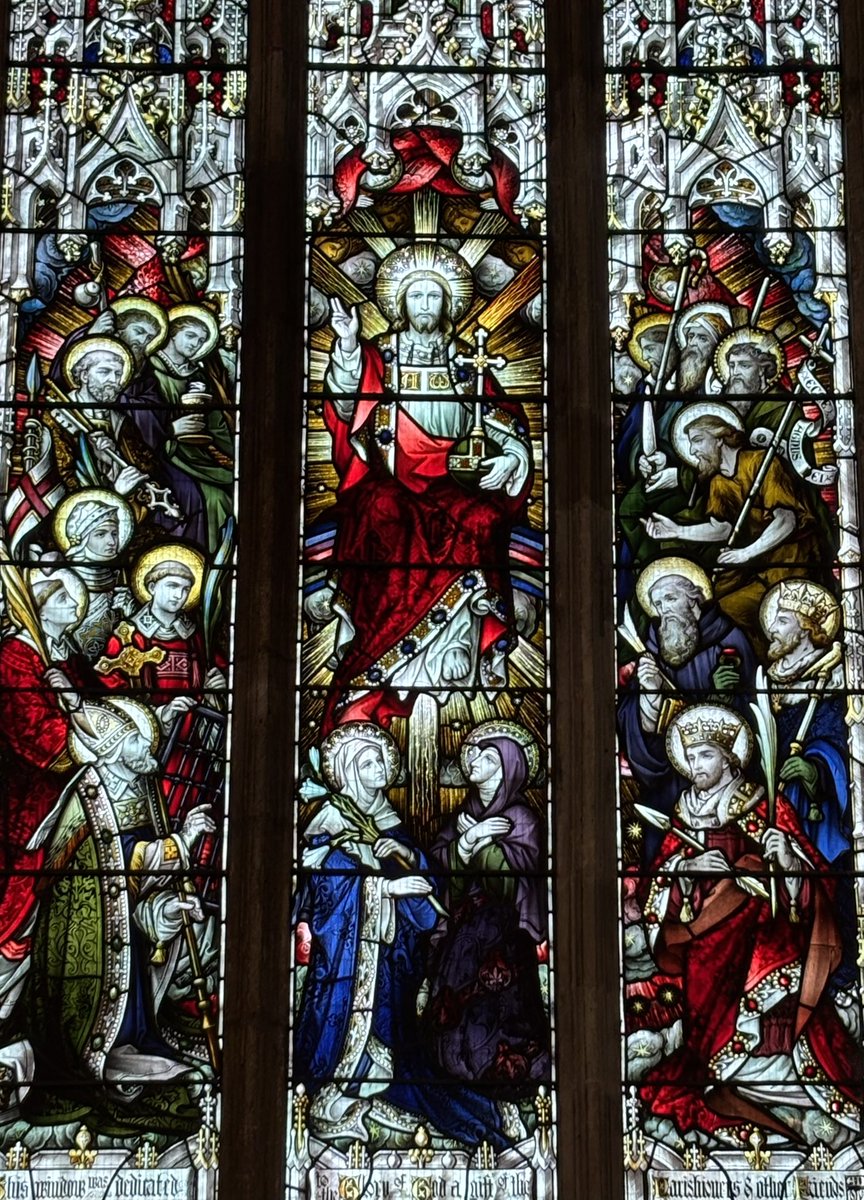 Feast of Christ the King

Here is Christ in majesty in the east window at Fornham All Saints.

May our souls be suitably stirred this day,
as we worship
as we work
as we live out the blessed values of his Kingdom now and in the time to come.