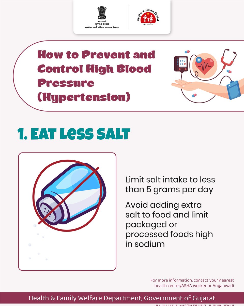 NHMGujarat's tweet image. Prevention is better than cure....
#diabetesawareness
#healthyhabits
#swasthgujarat
#healthforall
#gujarathealthdepartment
#gog

@CMOGuj