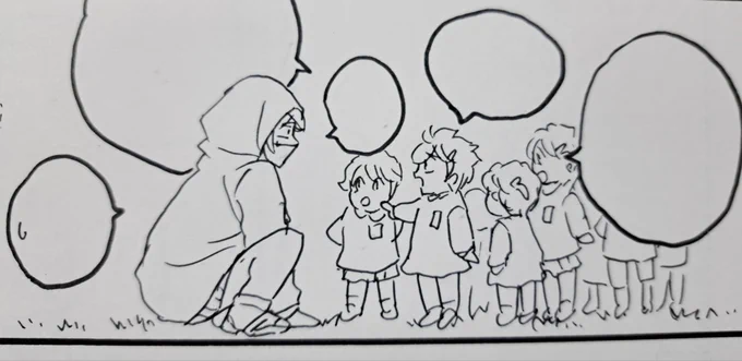 ペン入れが終わりました!😆ここまで終われば早いので!本文は大丈夫👍後は表紙(真っ白😅)来週中にはお知らせできるかも?また暫く潜ります🙇‍♀ 