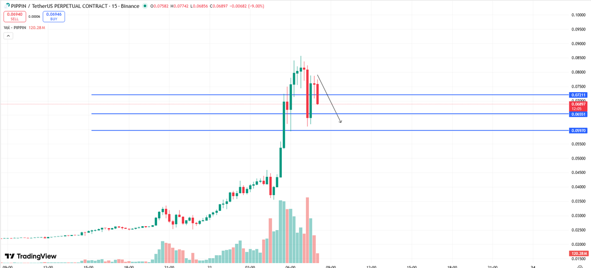 cryptomeryem's tweet image. $PIPPIN ilk hedefim geldi %50 çıkış yapıyorum kalan yarısını 2. ila 3. hedefte çıkış yapacam  herkese bol kazançlar ☺️👍