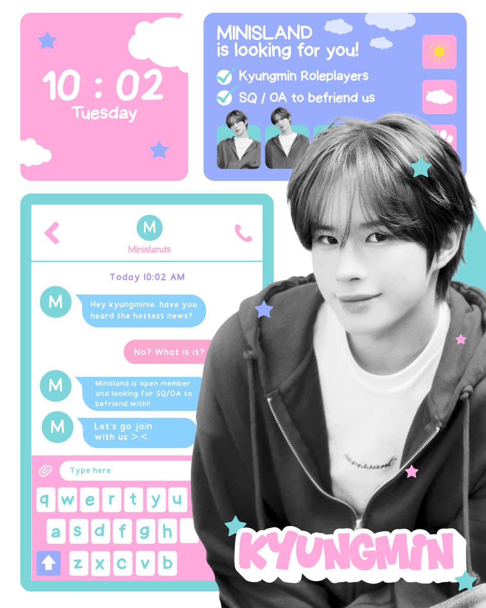 Minislands's tweet image. Yippie, Minislands is back! We’re quietly looking for more Kyungmin RPs to join us, and maybe some SQ/OAs who’d like to build simple, easy friendships together. For partnership purposes, make sure to check our status and read the TnC first. ★ A repost would mean a lot! 🌱