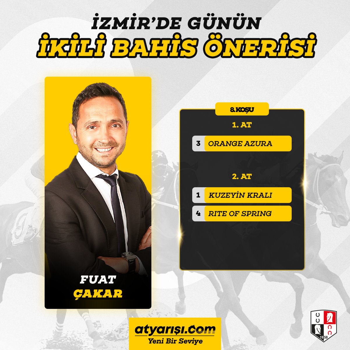 İzmir'de günün İKİLİ BAHİS ÖNERİSİ!

Yazarımız Fuat Çakar (<a href="/FuatCakar796/">Fuat çakar</a> ), İzmir programı için ikili bahis önerisini paylaştı.

Hemen Oyna --&gt; atyrs.co/3vS7MFe