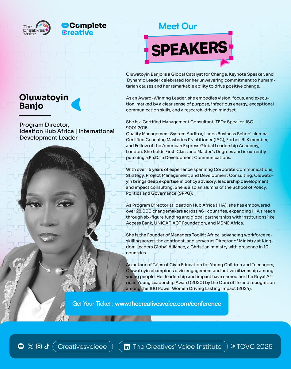 The Creatives' Voice Institute tweet media