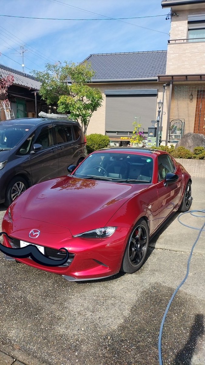 GOD_MOP's tweet photo. ロードスタージャンクション前の洗車完了 https://t.co/5K19843Z0L