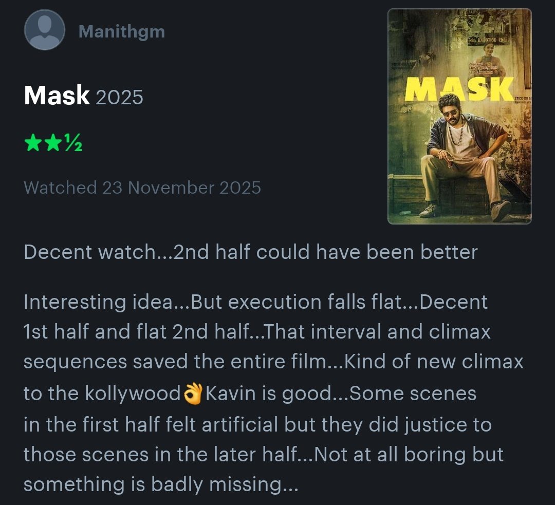 Manikandangtb's tweet photo. #MASK
#Maskreview https://t.co/pJrpvclx3i