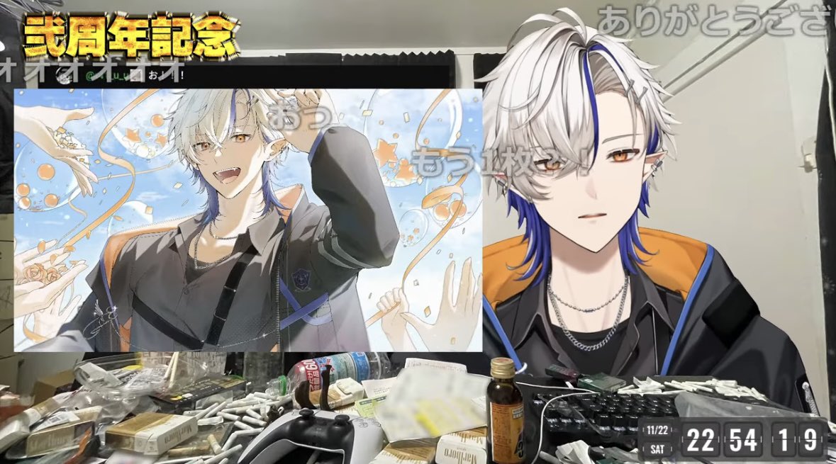 ソラ君弐周年記念配信改めておめでとう🎉沢山のイラストを絵師さんに