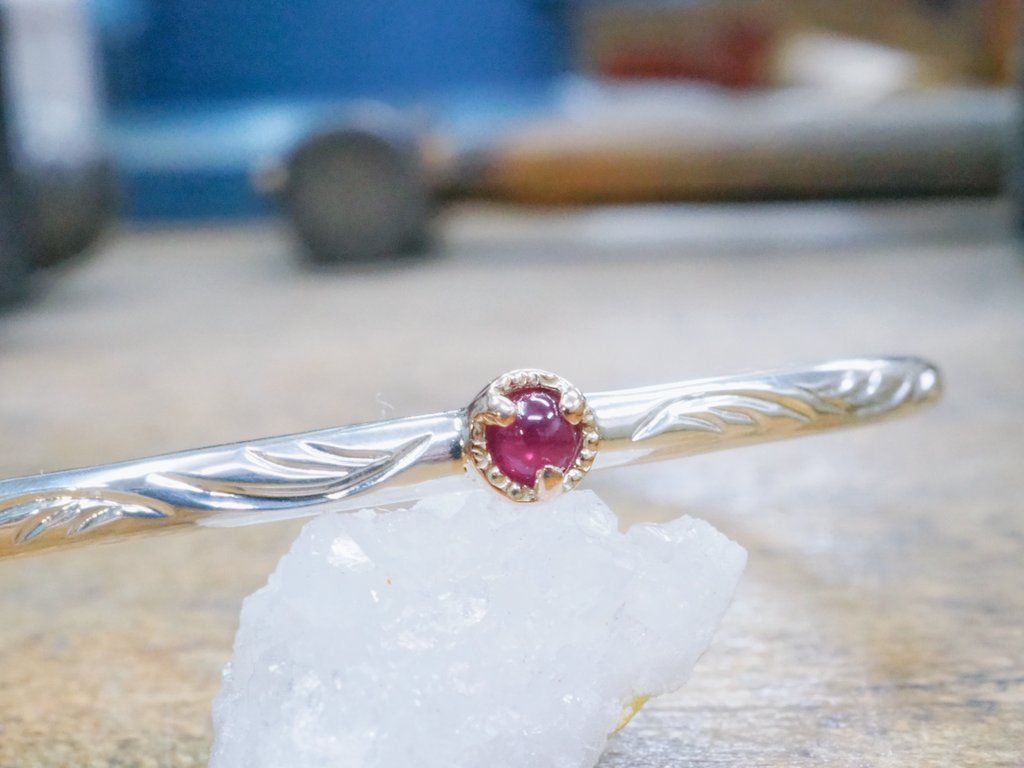 廃盤⭐︎美品】RJB バングル サファイア ルビー シルバー925 DEF