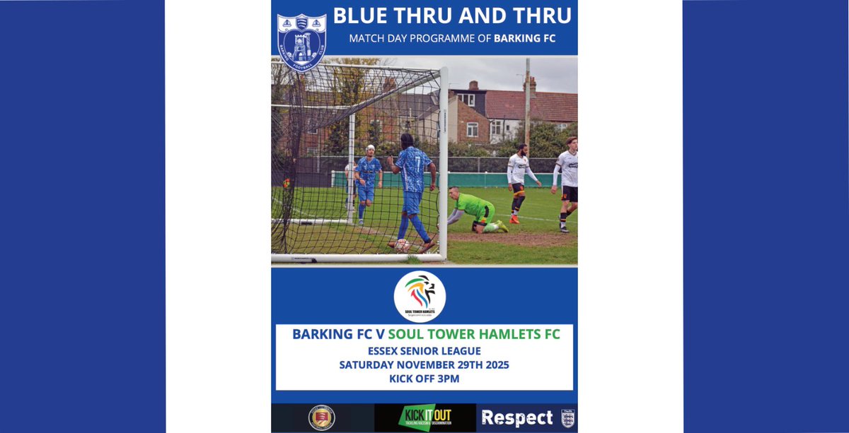 barkingfc's tweet image. MATCH PROGRAMME                                   

For tomorrow's @EssexSenior League match against
@SoulTHFC is now available:       

👉 barkingfc.short.gy/mp2911

@EssexSenior @NonLeagueCrowd @BDPost @EssexNonLeague @BedrockRadio @NonLeagueGuys @NonLeagueHQ1 @NonLeaguePaper