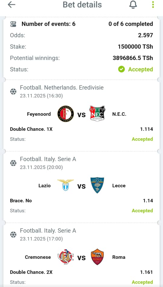 ATizulwa_'s tweet image. Mkeka wa leo watukumbusha baraka za Mungu huja kwa wakati. 🏆

💜Code R7ZS5
💜Odds 2+
💜Stake 1.5M 

Kampuni WINIWIN jisajili 
🔴Zima VPN unapojisajili 
REG LINK
topgamewinwin.org/GcDDrt

APK ANDROID
topgamewinwin.org/DHhkJK
#Promocode 👉Anna
Join Whatsap
chat.whatsapp.com/EKkVx0H9RwfCr3…