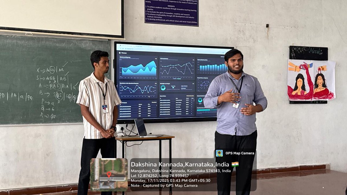 sitmangalore's tweet image. On November 17, 2025, the Departments of Information Science and Engineering (ISE) and Computer Science and Design (CSD), under AISE and ACODE in association with IIC and IEEE, organized an Interdisciplinary Project Demonstration for 7th Semester ISE and CSD students.