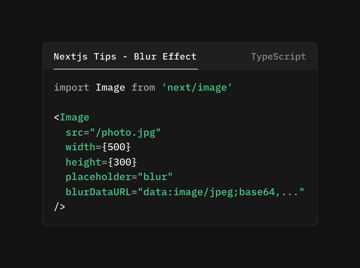 powder_as's tweet image. Automatic blur-up effect. Image feels loaded before it loads.

#nextjs #programmingtip #codingtip #letsconnect