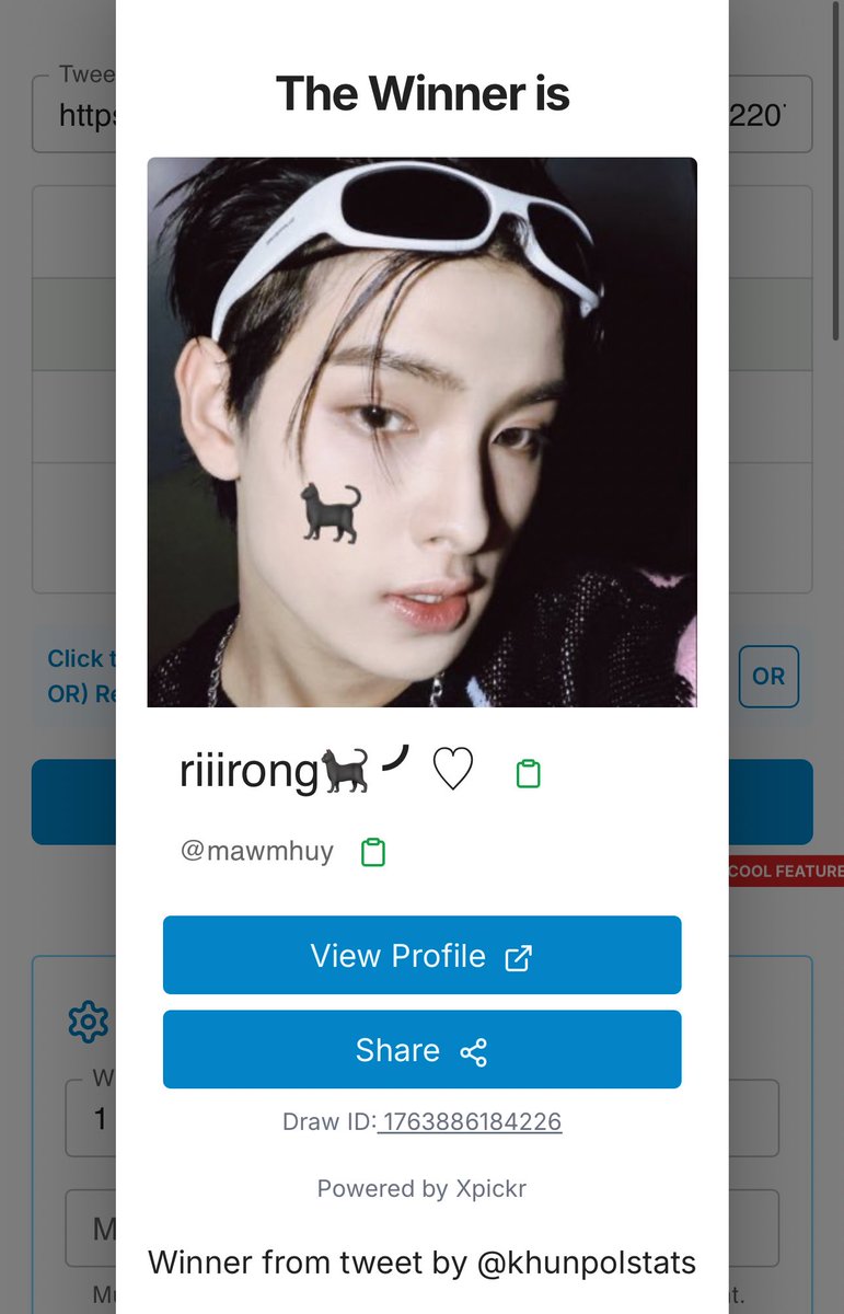 The winner is <a href="/mawmhuy/">riiirong🐈‍⬛ ╯♡</a> 🏆

DM เพื่อติดต่อรับของรางวัลได้เลยคั้บ! 💖
