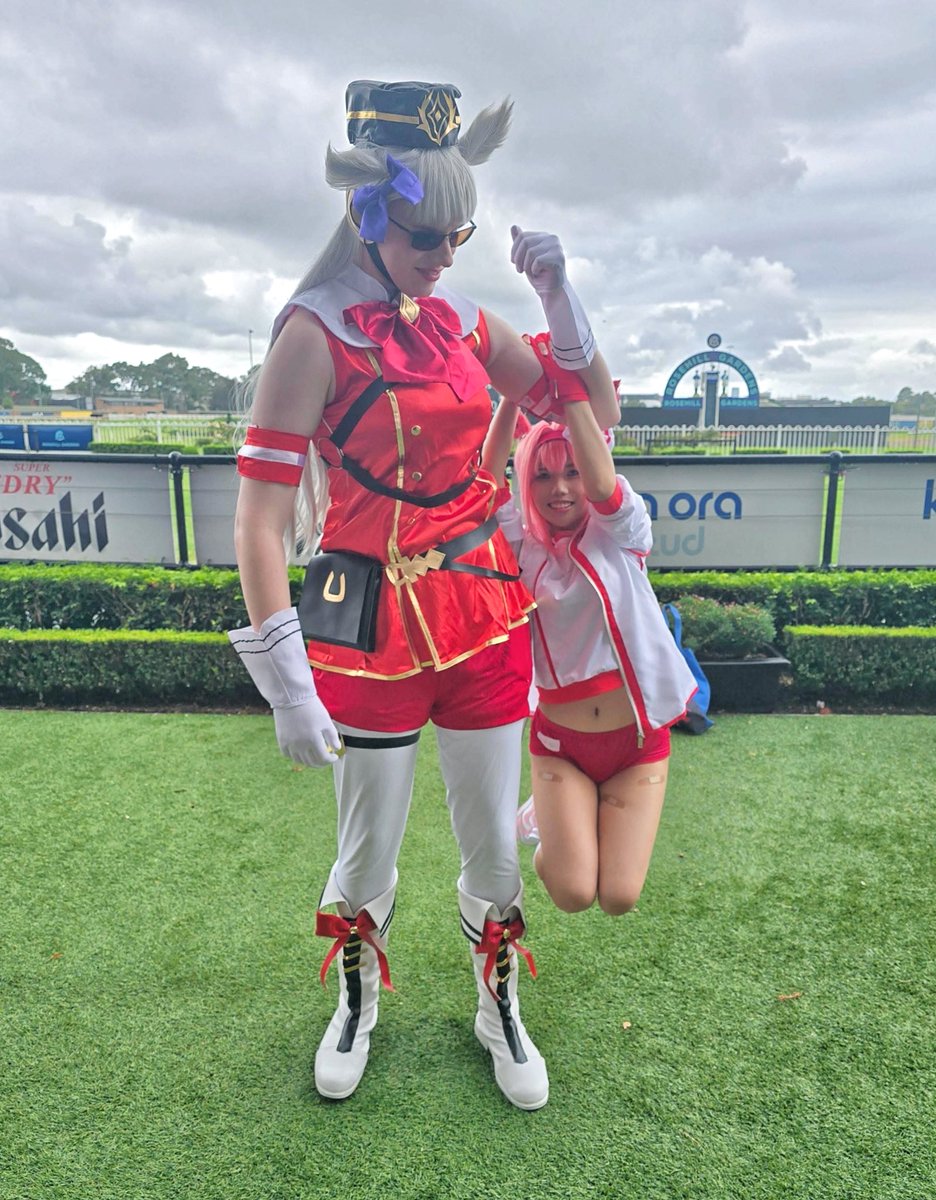 chuun_ie's tweet image. gold ship and haru urara irl