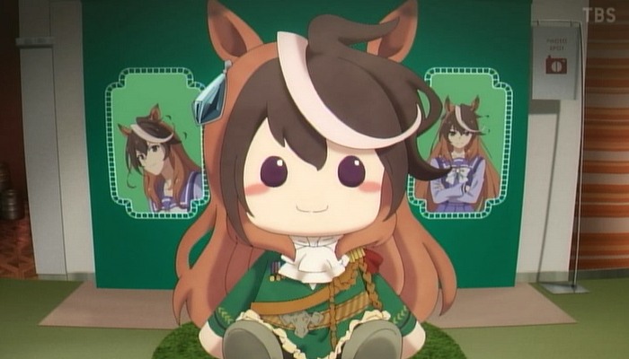 オグリとキタハラが一緒に中山レース場を巡るシーンですが、寿司を眺め